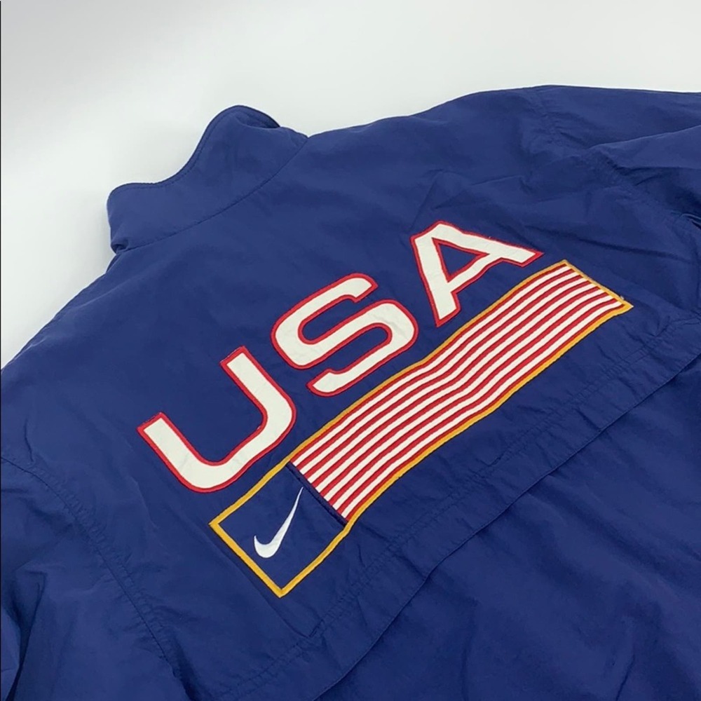 Vintage NIKE USA Olympic Track & Field Swoosh Lined Windbreaker Medium - Picture 15 of 15